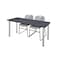Kee Rectangle Tables > Training Tables > Kee Table & Chair Sets, 72 W, 24 L, 29 H, Grey MT7224GYBPCM44GY - alternate 1